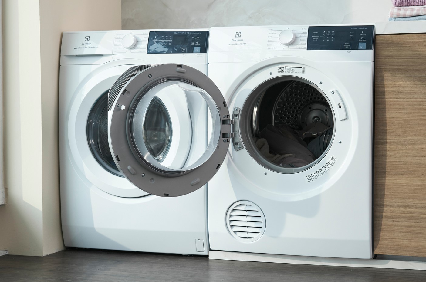 before drying your bedding items