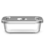 2x Glass food containers