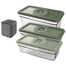 Vacuum pump starter kit with food containers