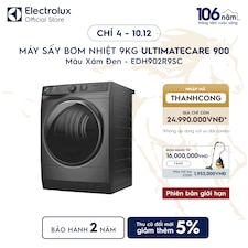 Máy sấy quần áo Electrolux bơm nhiệt 9kg UltimateCare 900