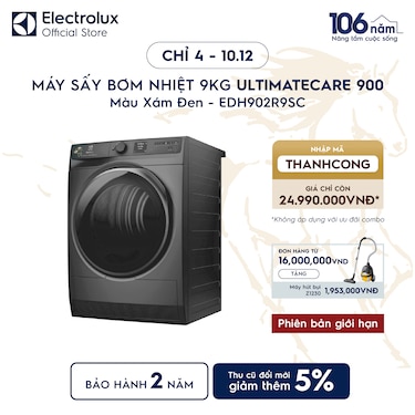 M&#225;y sấy quần &#225;o Electrolux bơm nhiệt 9kg UltimateCare 900