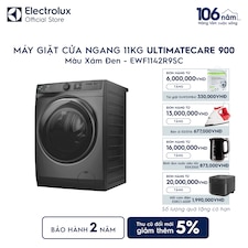 Máy giặt cửa ngang Electrolux 11kg UltimateCare 900 xám đen