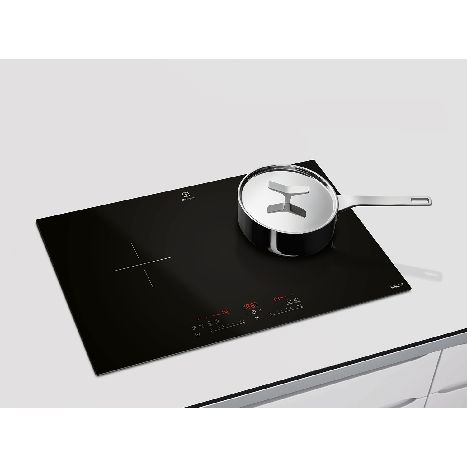 70cm builtin induction hob with 2 cooking zones EHI7280BA