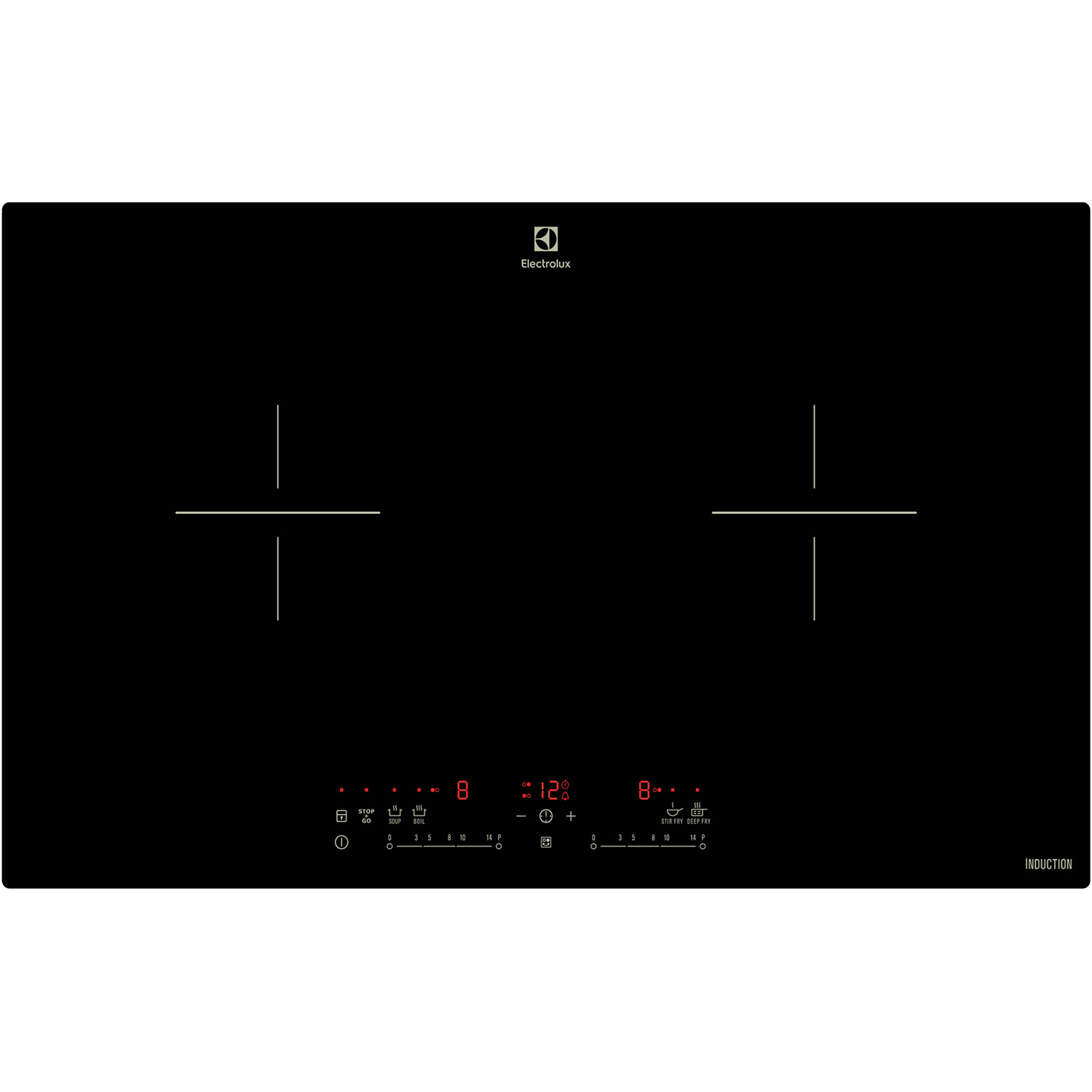 70cm builtin induction hob with 2 cooking zones EHI7280BA