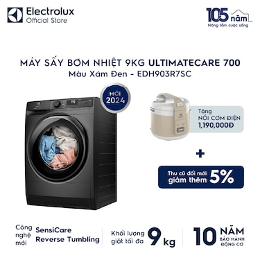 M&#225;y sấy Bơm nhiệt 9kg UltimateCare 700 - X&#225;m đen Onyx