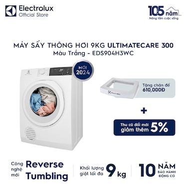 M&#225;y sấy Th&#244;ng hơi 9kg UltimateCare 300 -&#160; Trắng