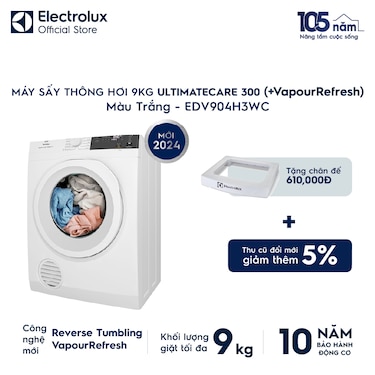 M&#225;y sấy Th&#244;ng hơi 9kg UltimateCare 300 - Trắng