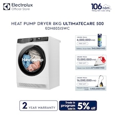 8kg UltimateCare 500 Heat pump dryer