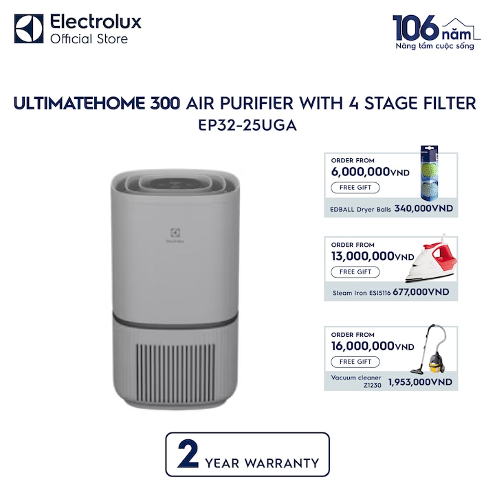 UltimateHome 300 air purifier with 4 stage filter for 30m&sup2; room coverage