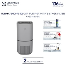 UltimateHome 500 air purifier with 5 stage filter for 52m² room coverage