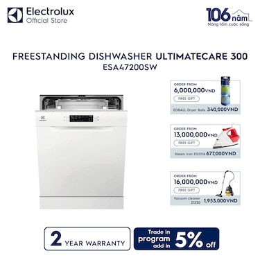 60 cm UltimateCare 300 freestanding dishwasher with 13 of place settings