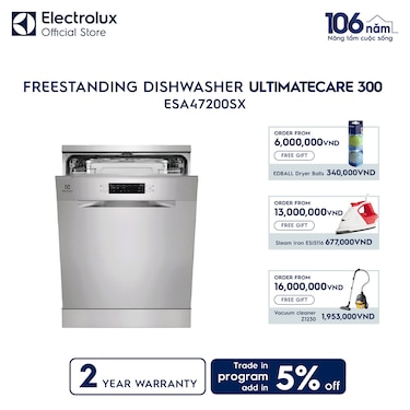 60 cm UltimateCare 300 freestanding dishwasher with 13 of place settings