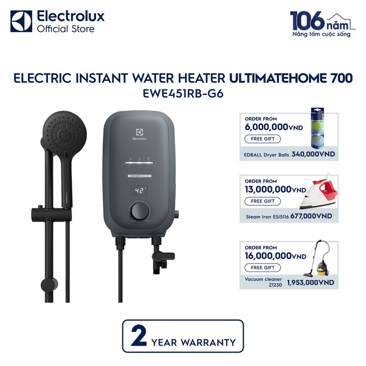 4.5kW UltimateHome 700 electric instant water heaterComfort Flow Tank