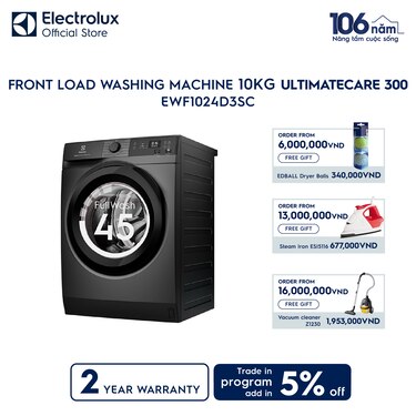 10kg UltimateCare 300 front load washing machine