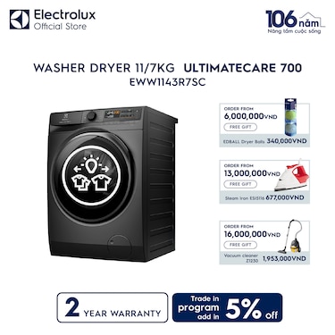 11/7kg UltimateCare 700 washer dryer