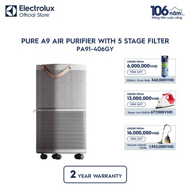 Pure A9 air purifier with 5&#160;stage filter for 60m&#178; room coverage