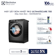 Máy sấy Bơm nhiệt 9kg UltimateCare 700 - Xám đen Onyx
