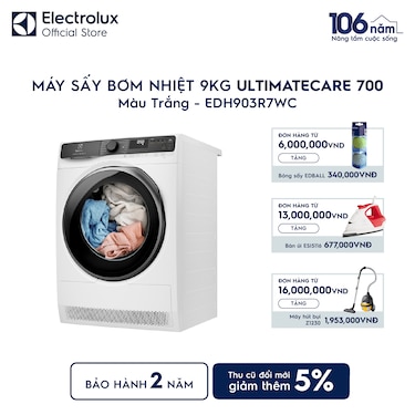 M&#225;y sấy quần &#225;o Electrolux bơm nhiệt 9kg UltimateCare 700