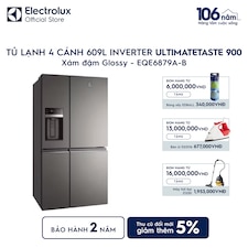 Tủ lạnh 4 cánh 609 lít Inverter UltimateTaste 900 - Xám đậm Glossy