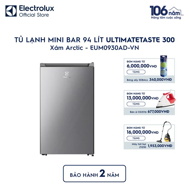 Tủ lạnh Electrolux mini 94L UltimateTaste 300 Xám Arctic
