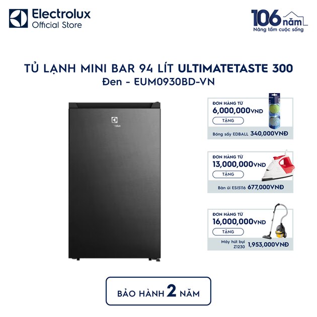 Tủ lạnh Electrolux mini 94L UltimateTaste 300 Đen bóng