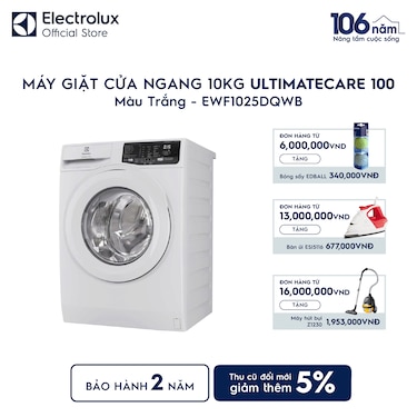 M&#225;y giặt cửa ngang Electrolux 10kg UltimateCare 100 trắng