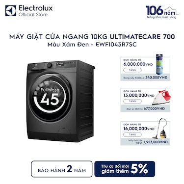 M&#225;y giặt cửa ngang Electrolux 10kg UltimateCare 700 x&#225;m đen