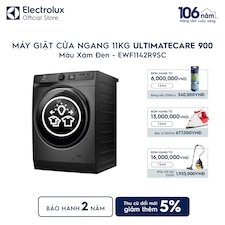 Máy giặt cửa ngang 11kg UltimateCare 900 - Xám đen