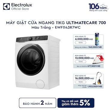 M&#225;y giặt cửa ngang Electrolux 11kg UltimateCare 700 trắng