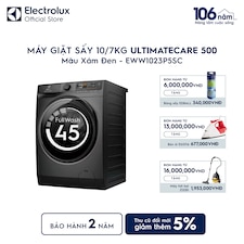 Máy giặt sấy Electrolux giặt 10kg + sấy 7kg UltimateCare 500