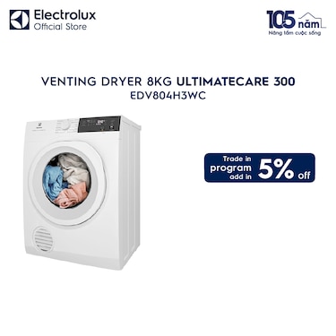 8kg UltimateCare 300 venting dryer