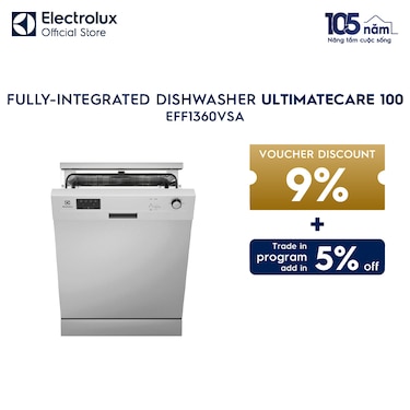 60 cm UltimateCare 100 freestanding dishwasher with 13 place settings