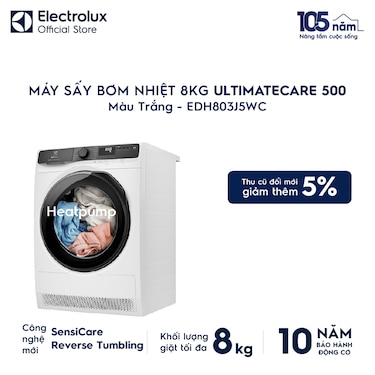 M&#225;y sấy Bơm nhiệt 8kg UltimateCare 500 - Trắng
