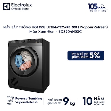 M&#225;y sấy Th&#244;ng hơi 9kg UltimateCare 300 -&#160; X&#225;m đen Onyx