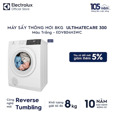 M&#225;y sấy Th&#244;ng hơi 8kg UltimateCare 300 - Trắng