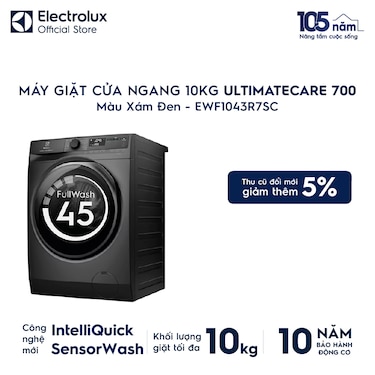 M&#225;y giặt cửa ngang 10kg UltimateCare 700 - X&#225;m đen