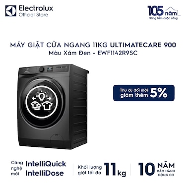 M&#225;y giặt cửa ngang 11kg UltimateCare 900 - X&#225;m đen