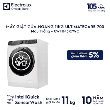 M&#225;y giặt cửa ngang 11kg UltimateCare 700 - Trắng