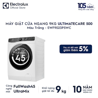 M&#225;y giặt cửa ngang 9kg UltimateCare 500 - Trắng