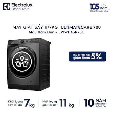 M&#225;y giặt sấy 11/7kg UltimateCare 700 - X&#225;m đen