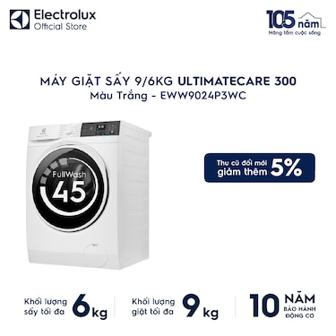 M&#225;y giặt sấy 9/6kg UltimateCare 300 - Trắng