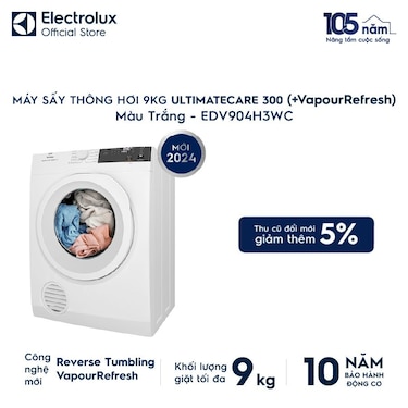 M&#225;y sấy Th&#244;ng hơi 9kg UltimateCare 300 - Trắng