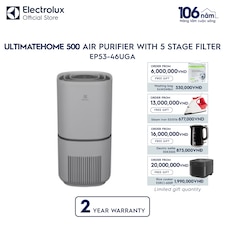 UltimateHome 500 air purifier with 5 stage filter for 52m² room coverage