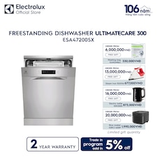 60 cm UltimateCare 300 freestanding dishwasher with 13 of place settings