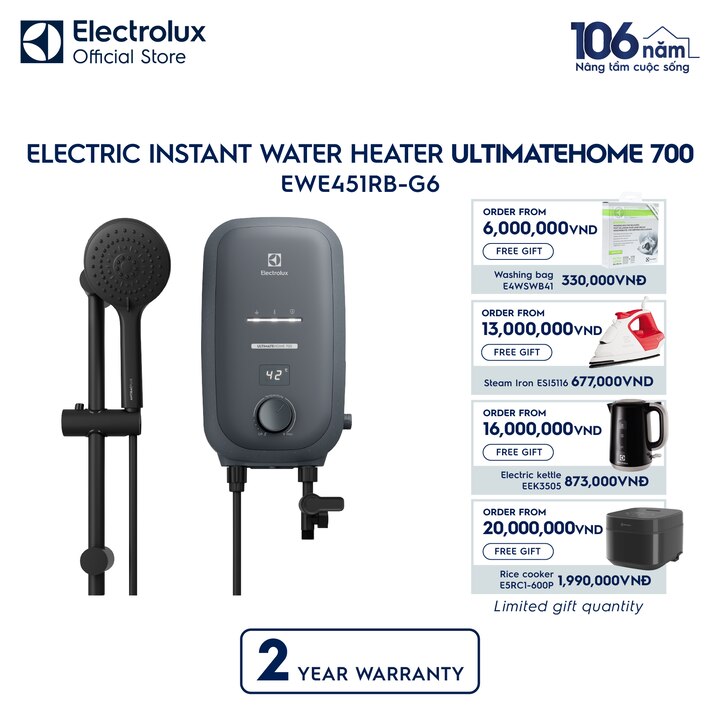 4.5kW UltimateHome 700 electric instant water heaterComfort Flow Tank
