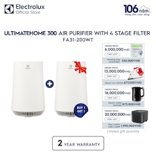 UltimateHome 300 air purifier with 4 stage filter for 26m² room coverage