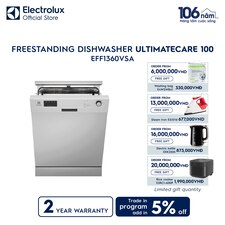 60 cm UltimateCare 100 freestanding dishwasher with 13 place settings