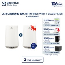 UltimateHome 300 air purifier with 4 stage filter for 26m² room coverage