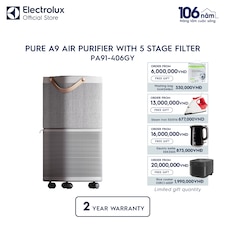 Pure A9 air purifier with 5 stage filter for 60m² room coverage