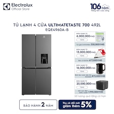 Tủ lạnh Electrolux 4 cánh 492L UltimateTaste 700 Đen nhám